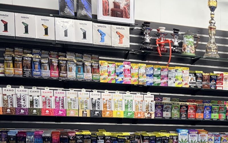 MAVEN torches on the upper shelf above the wrap wall.